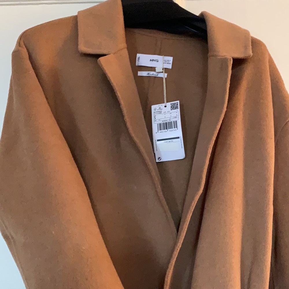 Mango beige trench coat, recycled wool - Picture 2 of 2